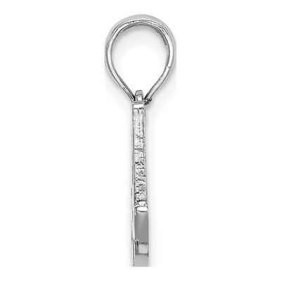10K White Gold Script Initial A Pendant – view 3