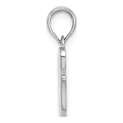 10K White Gold Initial G Charm – view 3