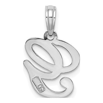 10K White Gold Initial G Charm – view 5