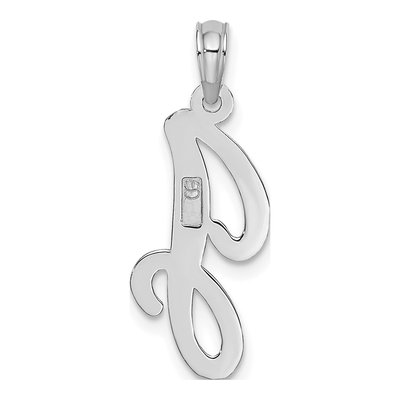 10K White Gold Initial J Charm – view 5
