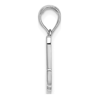 10K White Gold Initial M Pendant – view 3