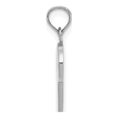 10K White Gold Initial P Charm – view 3