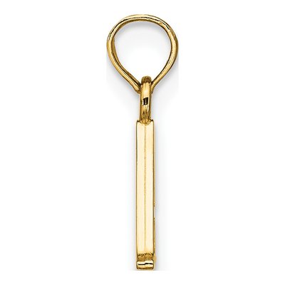 10K Yellow Gold Block Initial A Pendant – view 3