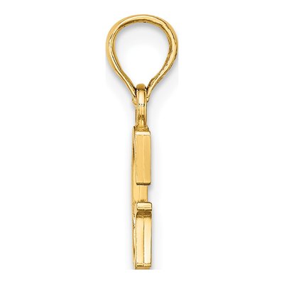 10K Yellow Gold Block Initial G Charm – view 3