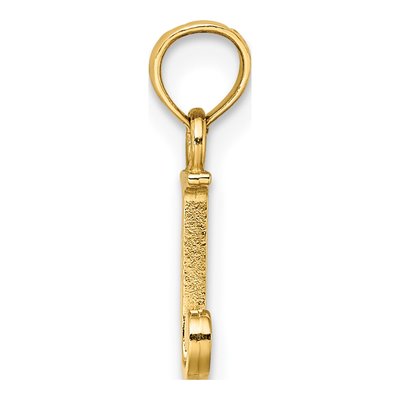 10K Yellow Gold Block Initial J Charm – view 3