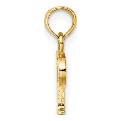 10K Yellow Gold Block Initial P Charm – view 3