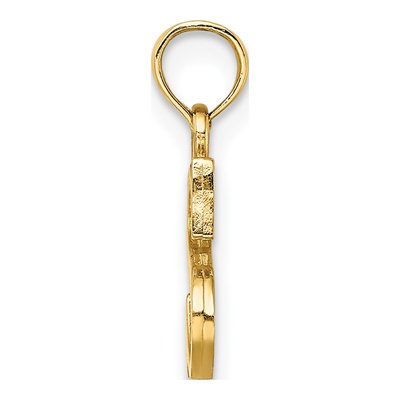10K Yellow Gold Block Initial S Charm – view 3