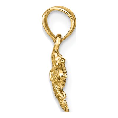 10K Yellow Gold Textured Mini Butterfly Charm – view 3