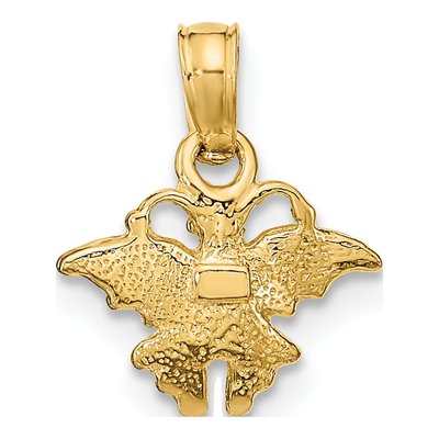 10K Yellow Gold Textured Mini Butterfly Charm – view 5