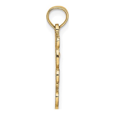 10K Yellow Gold Teddy Bear Pendant – view 3