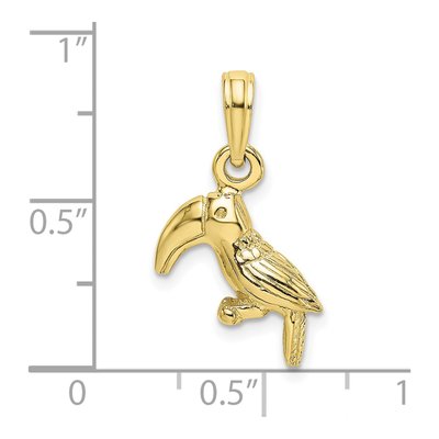 10K Yellow Gold Toucan Bird Charm – view 4