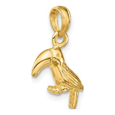 10K Yellow Gold Toucan Bird Charm – view 6