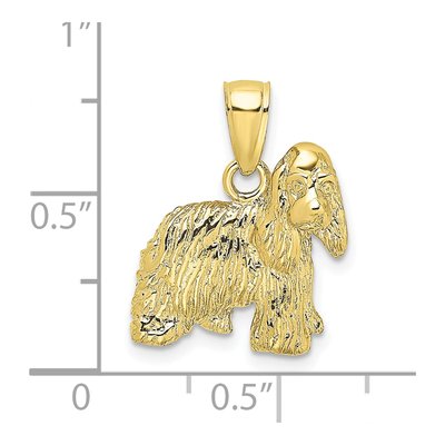 10K Yellow Gold Cocker Spaniel Dog Charm – view 4