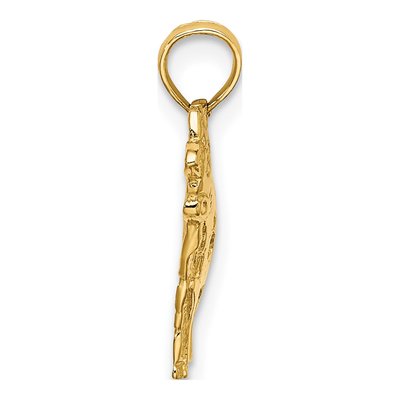 10K Yellow Gold Playful Cow Pendant – view 3