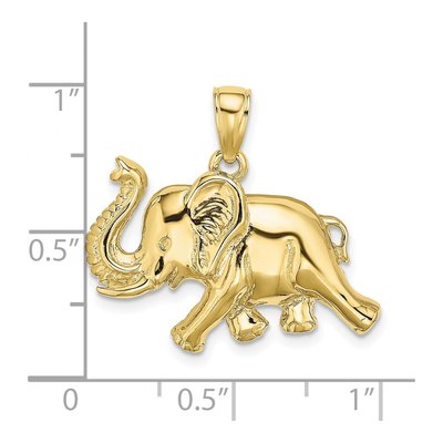 10K Yellow Gold Elephant Pendant – view 4