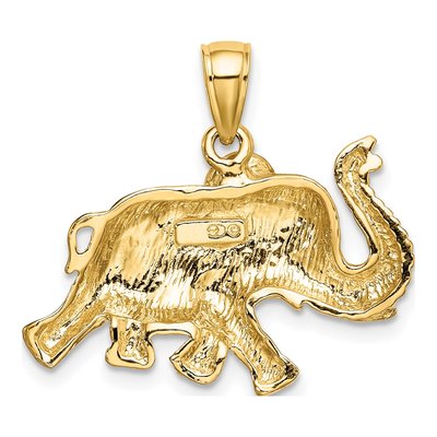 10K Yellow Gold Elephant Pendant – view 5