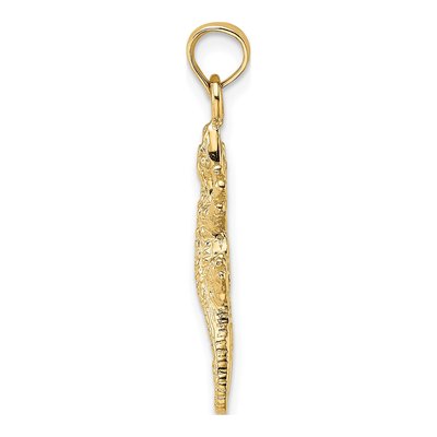 10K Yellow Gold Gecko Lizard Pendant – view 3