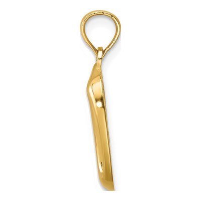 10K Yellow Gold Kitty Bowl Pendant – view 3