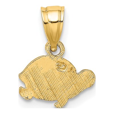 10K Yellow Gold Mini Turtle Pendant – view 5