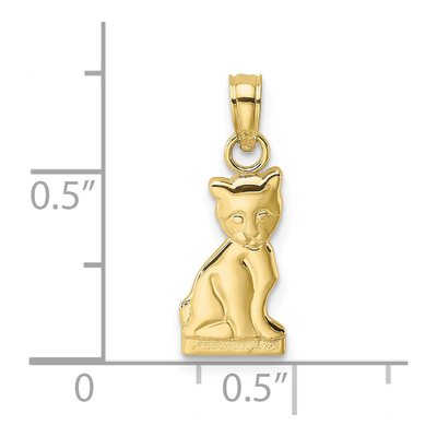 10K Yellow Gold Mini Kitten Charm – view 4