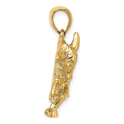 10K Yellow Gold Raging Bull Charm – view 3