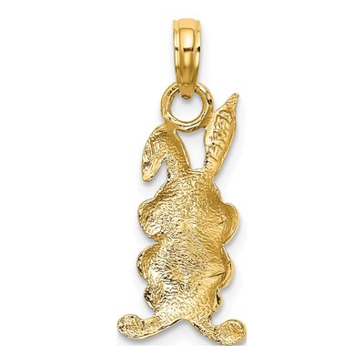10K Yellow Gold Rabbit Pendant – view 5