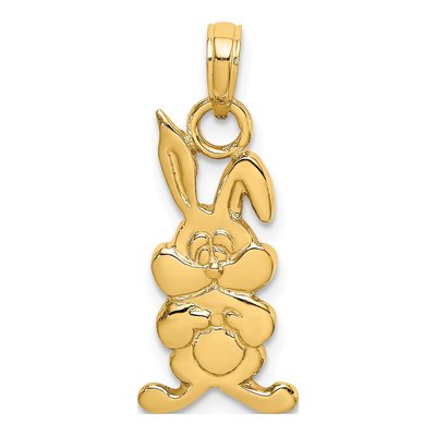 10K Yellow Gold Rabbit Pendant