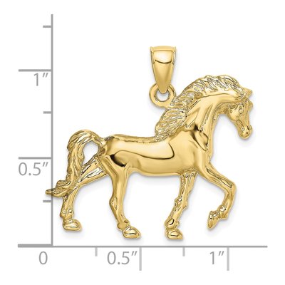 10K Yellow Gold Horse Walking Charm – view 4