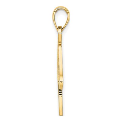 10K Yellow Gold Horse Head Pendant – view 3