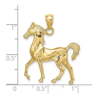 10K Yellow Gold 3-D Horse Charm – view 4
