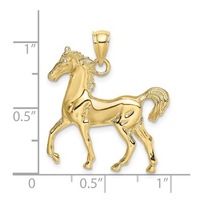 10K Yellow Gold Horse Pendant – view 4