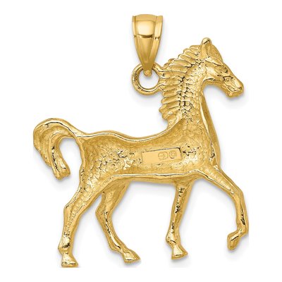 10K Yellow Gold Horse Pendant – view 5