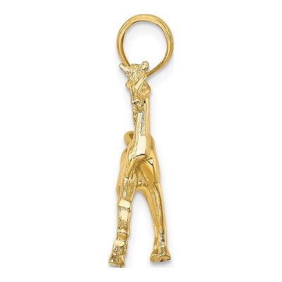 10K Yellow Gold 3-D Horse Pendant – view 3