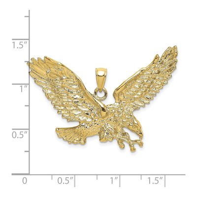 10K Yellow Gold Eagle Pendant – view 4
