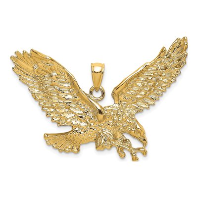 10K Yellow Gold Eagle Pendant