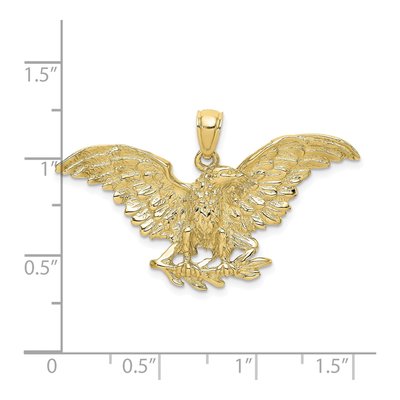 10K Yellow Gold Eagle Pendant – view 4