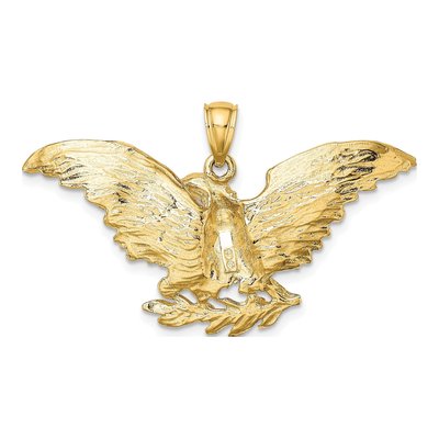 10K Yellow Gold Eagle Pendant – view 5