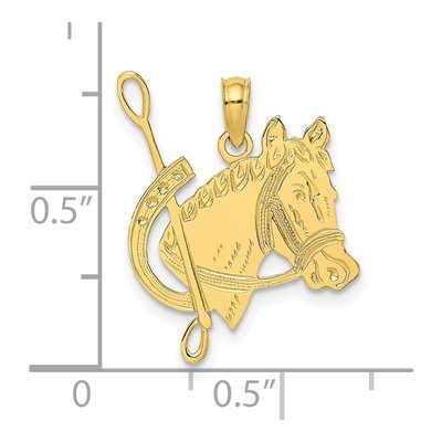 10K Yellow Gold Horse Head Charm – view 4