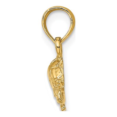 10K Yellow Gold Mini Turtle Pendant – view 3