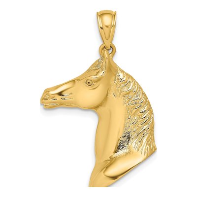 10K Yellow Gold 3-D Horse Head Charm – view 5