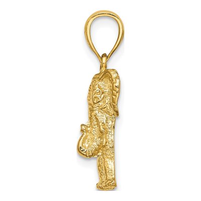 10K Yellow Gold Elephant Charm – view 3