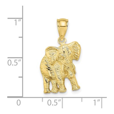 10K Yellow Gold Elephant Charm – view 4