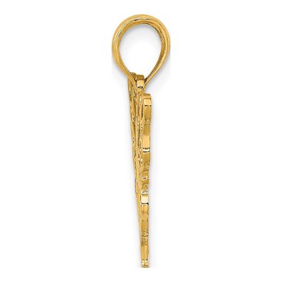 10K Yellow Gold Cut-Out Butterfly Pendant – view 2