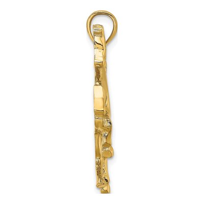10K Yellow Gold 2-D Horse Pendant – view 3