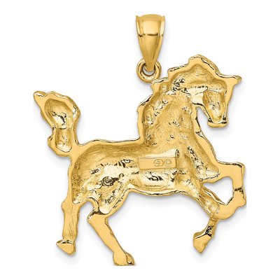 10K Yellow Gold 2-D Horse Pendant – view 5