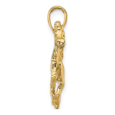 10K Yellow Gold 2-D Horse Pendant – view 3