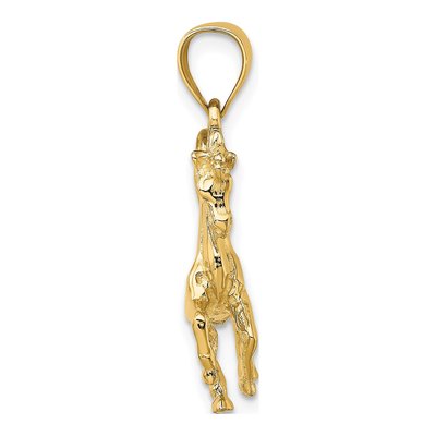 10K Yellow Gold 3D Horse Pendant – view 3