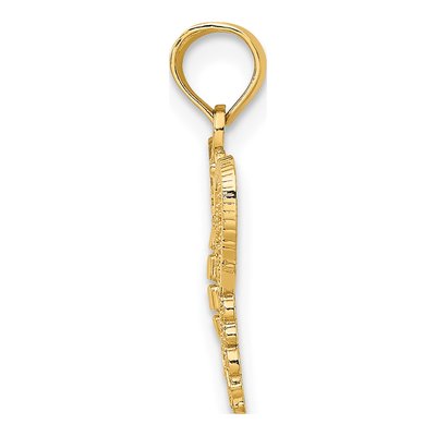 10K Yellow Gold Diamond-Cut Butterfly Charm – view 3