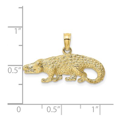 10K Yellow Gold Alligator Pendant – view 4