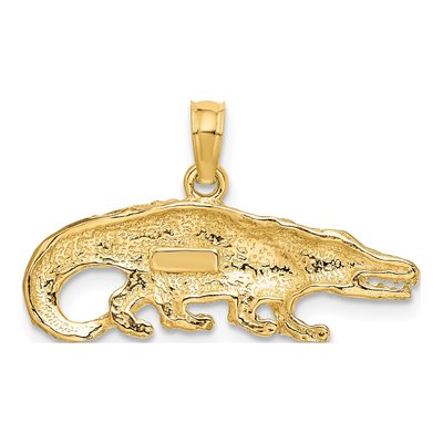 10K Yellow Gold Alligator Pendant – view 5